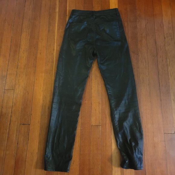H&M Divided Black Waxed Jeans sz 4 - Picture 2 of 6